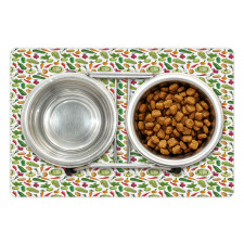 Detailed Colored Foods Pet Mat