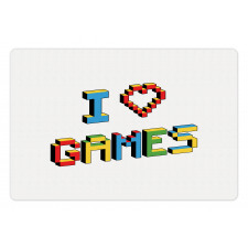 Love Video Games Pixel Art Pet Mat