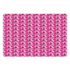 Pink Color Palette Leaves Pet Mat