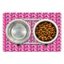 Pink Color Palette Leaves Pet Mat