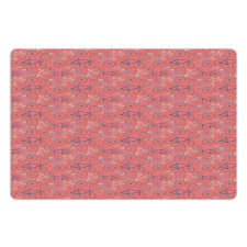 Colorful Retro Racing Bicycles Pet Mat