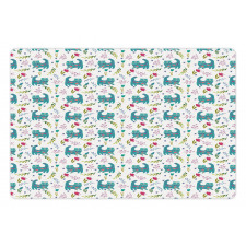 Folkloric Ornate Happy Cat Pet Mat