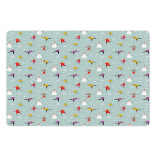 Colorful Human on Ice Pet Mat