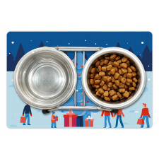 Christmas Scene Night Pet Mat