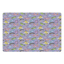 Unicorns Flying in Sky Pet Mat