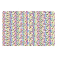 Multicolor Bookworm Unicorn Pet Mat