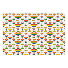 LGBT Hearts Love is Love Pet Mat