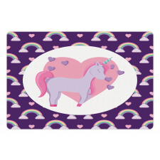 Pony Hearts Rainbows Pet Mat