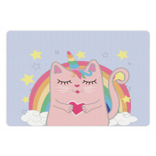 Cat Heart Kitten Art Pet Mat