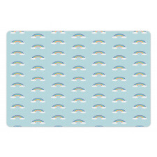 Simplistic Nursery Clouds Pet Mat