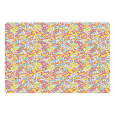 Colorful Ethnic Jumble Art Pet Mat