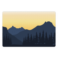 Mountainous Landscape Scene Pet Mat