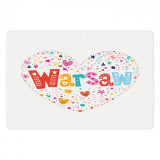 Warsaw Wording and Flowers Pet Mat