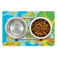 High Detailed Map of Europe Pet Mat