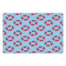 Lifebuoys in Ocean Pet Mat