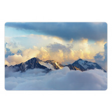 Snowy and Cloudy Peak Pet Mat