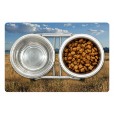 Field with Mountains Pet Mat