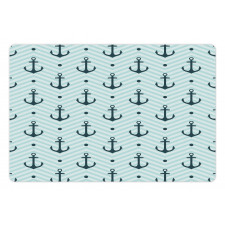 Zigzag Chevron Anchors Pet Mat