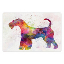 Funny Watercolor Terrier Pet Mat