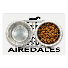 Keep Calm and Love Airedales Pet Mat