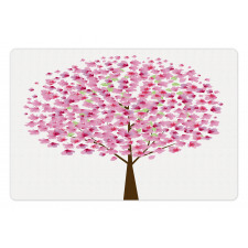 Simple Cherry Tree Blossom Pet Mat