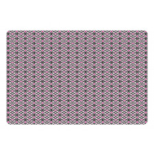 Vibrant Tone Circles Motifs Pet Mat