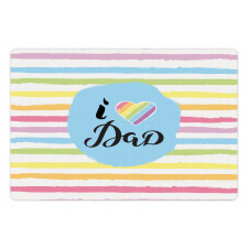 I Love Dad Design Pet Mat