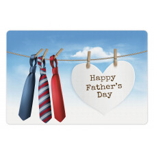 Ties Hanging on Rope Pet Mat