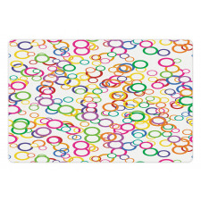 Colored Geometric Circle Pet Mat