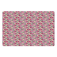 Modernized Vibrant Floral Pet Mat