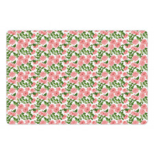 Pink Vintage Vintage Flower Pet Mat