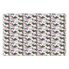 Violet Tones Flowers Blossom Pet Mat