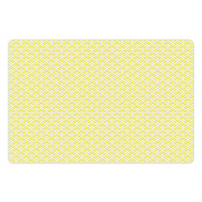 Yellow Squares and Motifs Pet Mat