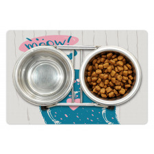 Meow Cat Speech Bubble Pet Mat