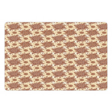 Autumn Tones Damask Pet Mat