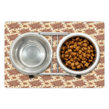 Autumn Tones Damask Pet Mat