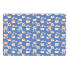 Maneki-Neko Cats Pattern Pet Mat