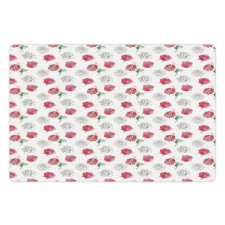 Flowers Sketch Art Pet Mat