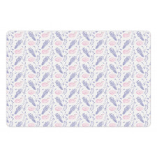 Lavender Floral Sketch Pet Mat