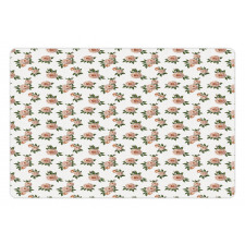 Repetitive Flowers Art Pet Mat