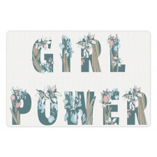 Girl Power Floral Art Pet Mat