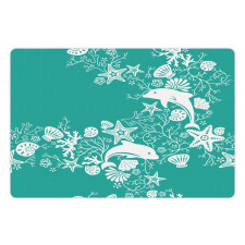 Dolphins and Flowers Pet Mat