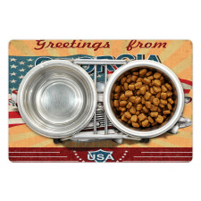 Touristic Greeting Pattern Pet Mat