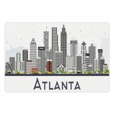 Atlanta City Architecture Pet Mat