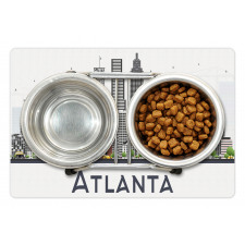 Atlanta City Architecture Pet Mat