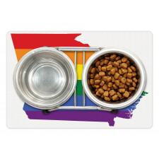 Colorful Stripes Gay Pride Pet Mat