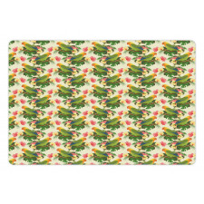 Tropical Floral Parrot Pet Mat