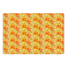 Exotic Flowers Palm Leaf Pet Mat