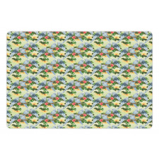 Birds Composition Leaves Pet Mat