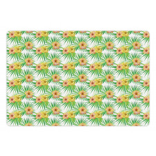 Equatorial Floral Leaves Pet Mat